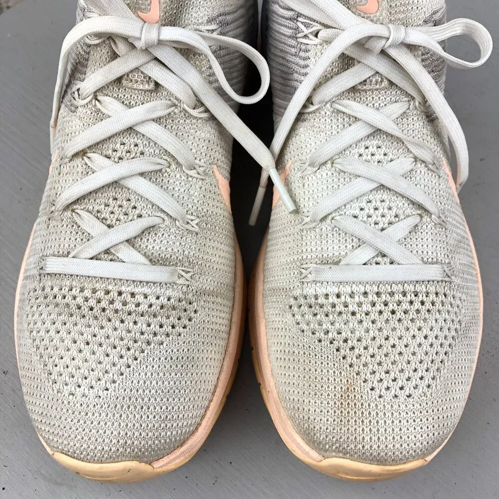 Nike Women's Size 7 Metcon DSX Flyknit 2 Grey White Peach Sneakers 924595-102